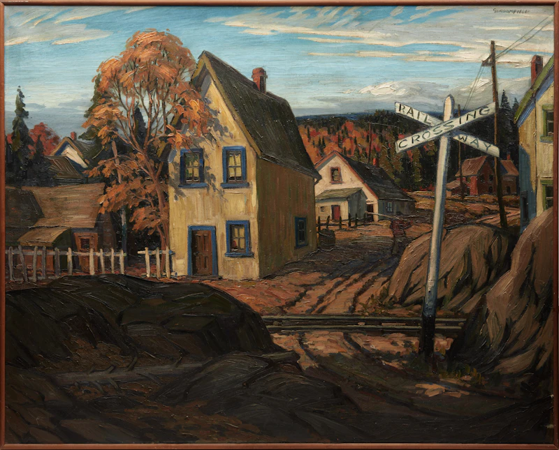 Adolphus George Broomfield, Kearney Rail Crossing, 1937, oil on canvas - view 2