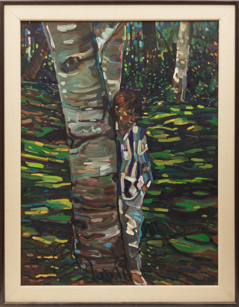 Christopher Allen Henry, Birches, oil on canvas, 1987 - view 2