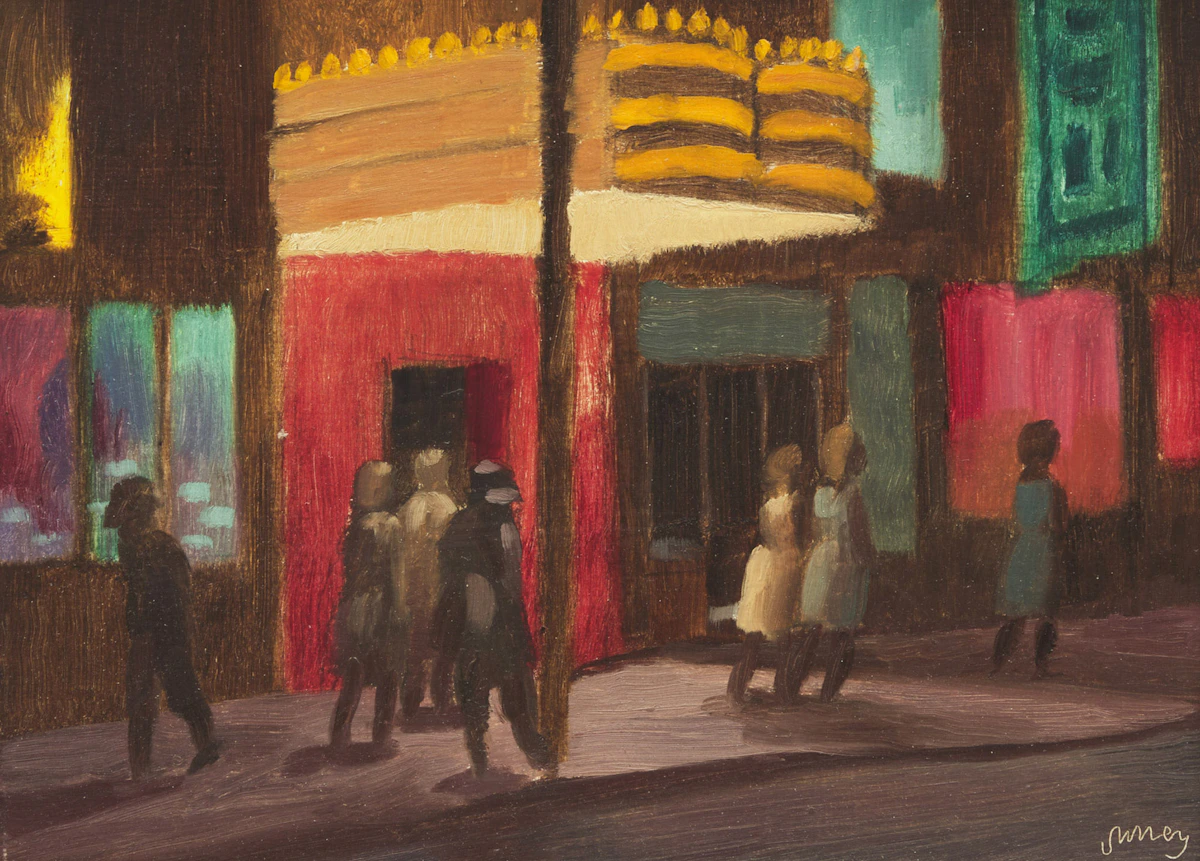 Philip Henry Howard Surrey, City Street, oil on board