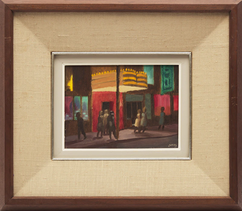 Philip Henry Howard Surrey, City Street, oil on board - view 2