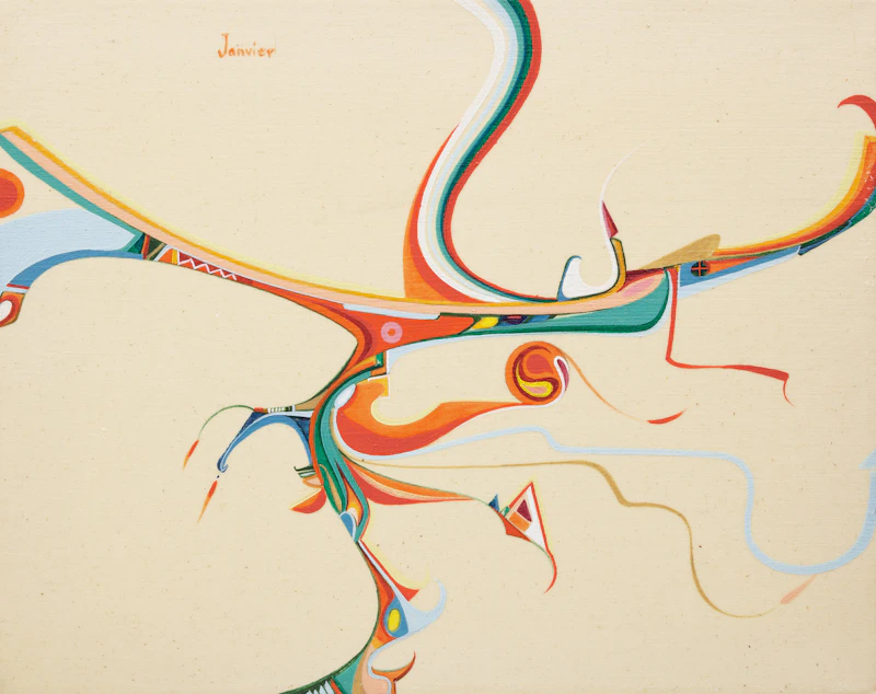Alex Simeon Janvier, Men's Best Outfit, acrylic on canvas