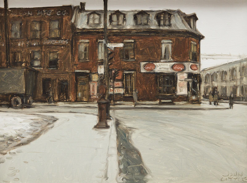 John Little, John's Restaurant Grocery, William at Duke Street, Montreal (now demolished)", oil on canvas