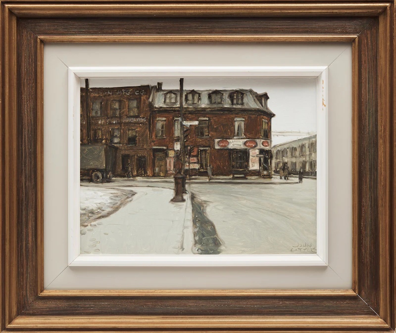 John Little, John's Restaurant Grocery, William at Duke Street, Montreal (now demolished)", oil on canvas, 1976 - view 2