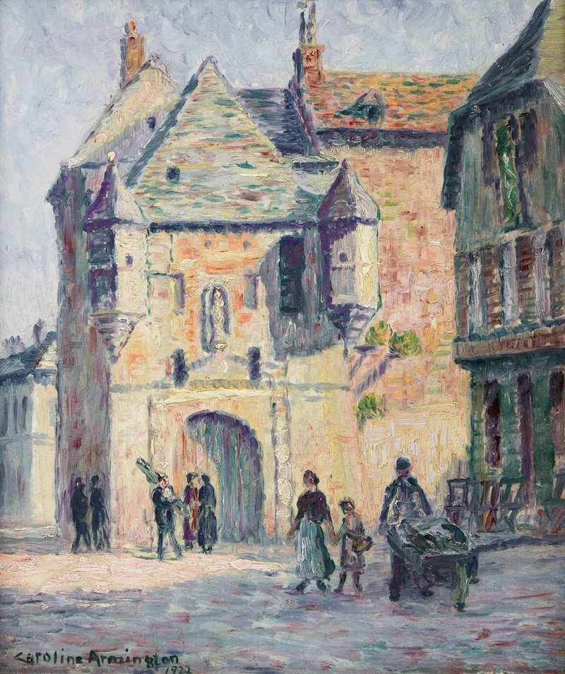 Caroline Helena Armington, La Lieutenance à Honfleur, Normandy, oil on panel