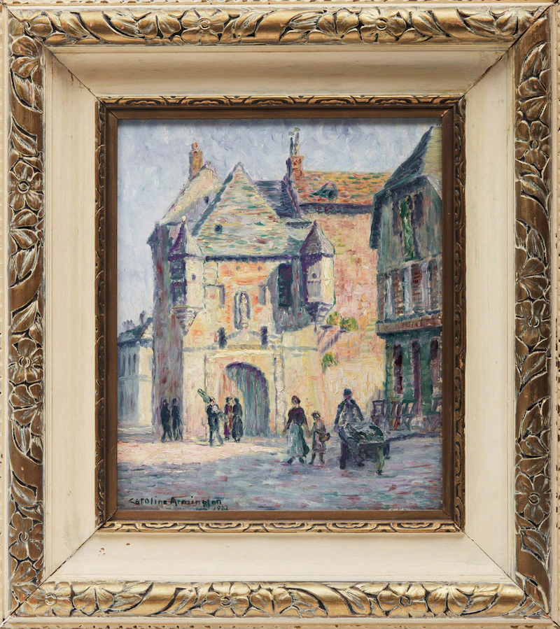 Caroline Helena Armington, La Lieutenance à Honfleur, Normandy, oil on panel, 1922 - view 2