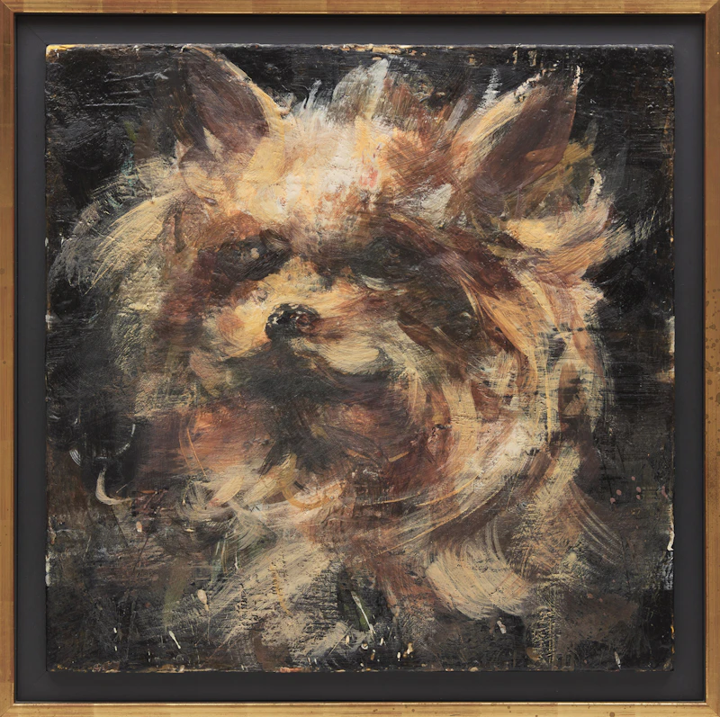 Tony Scherman, Robspierre's Dog, oil and encaustic on canvas, 1996 - view 2