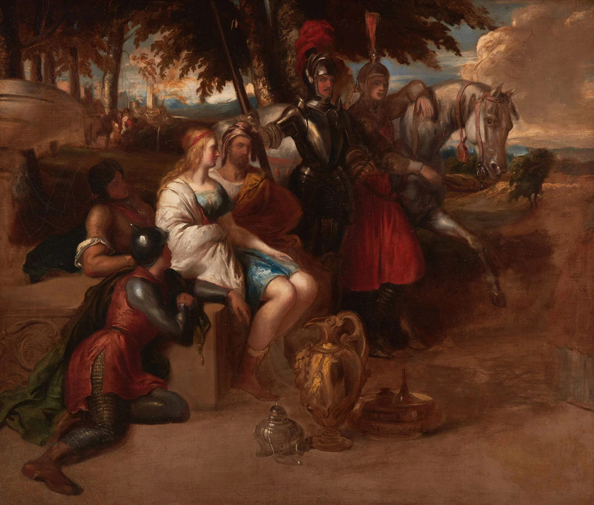 Daniel Maclise, Young Lovers Held Captive, oil on canvas, circa 1840