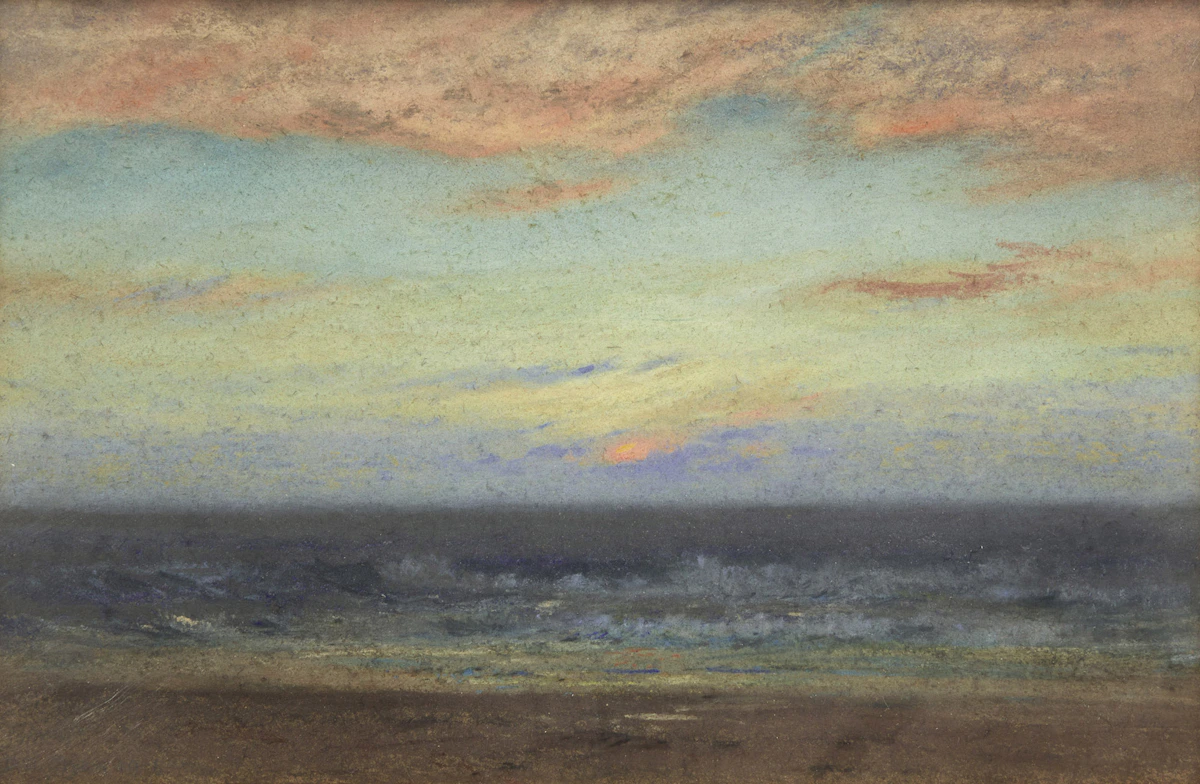 Dwight William Tryon, Sunset, pastel on paper, 1916