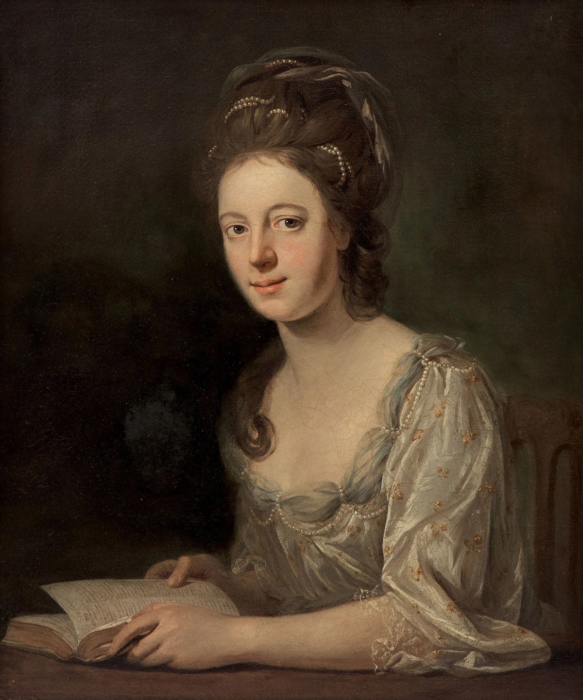 Manner of Francis Cotes, Miss Weigall, oil on canvas
