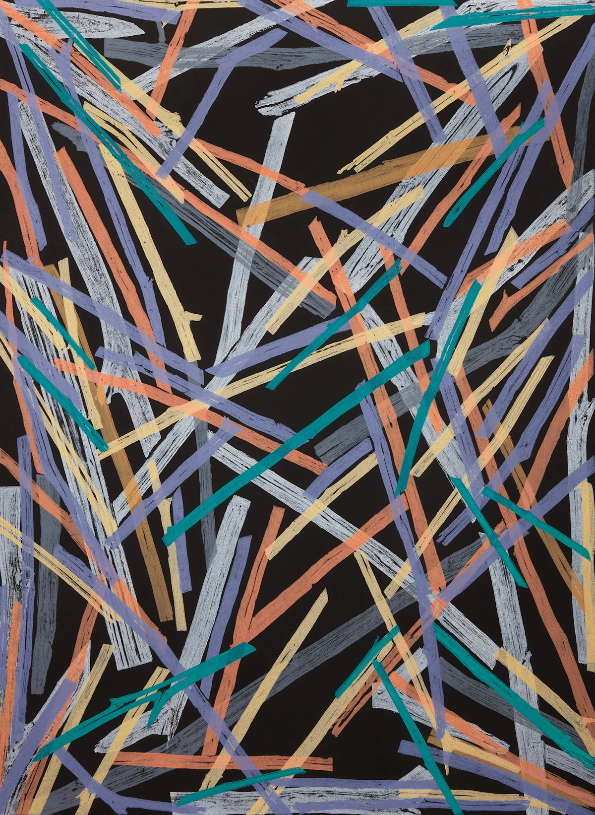 Charles Arnoldi, Untitled #5, coloured woodcut on Arches paper, 1983