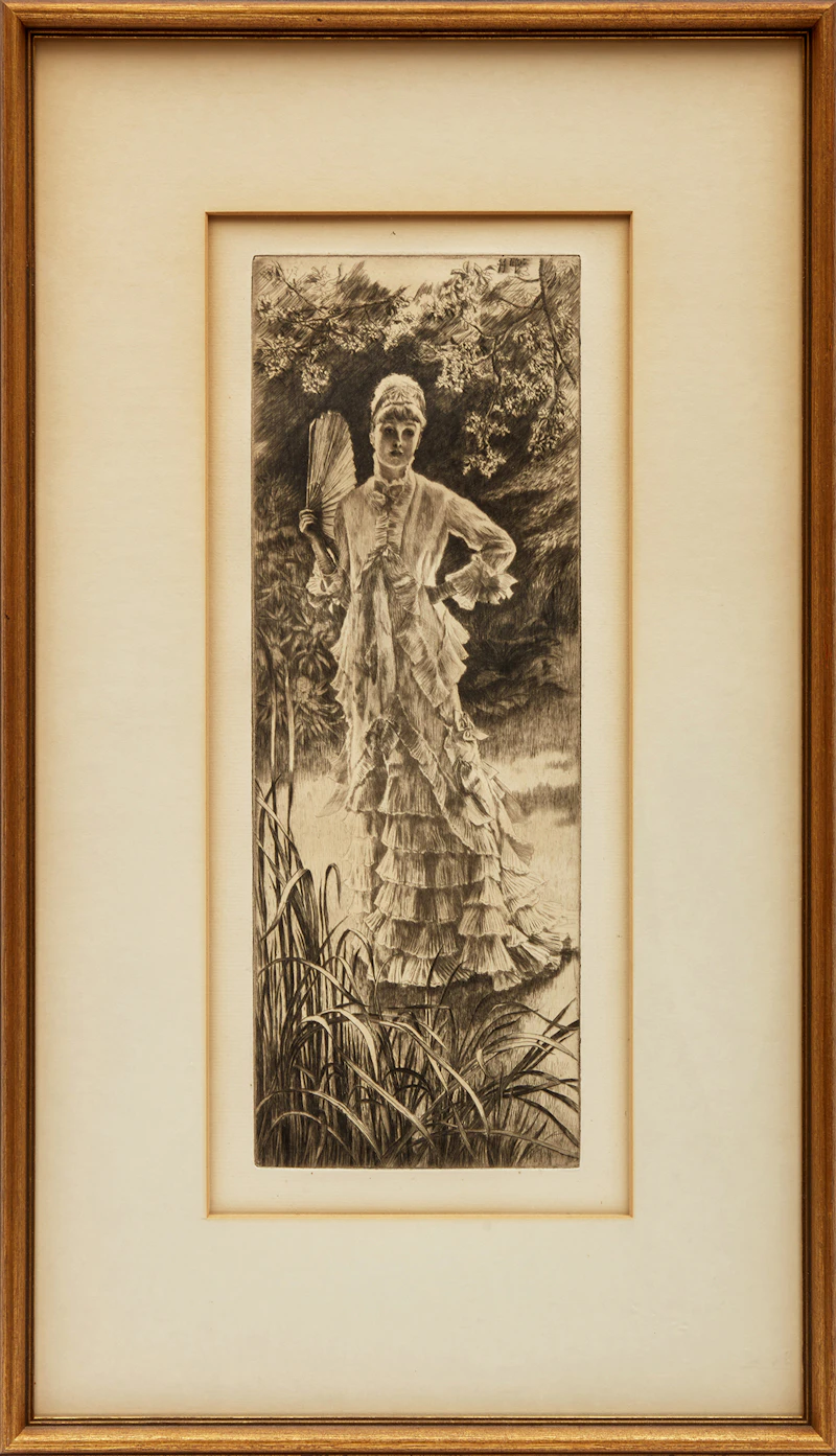 James Jacques Joseph Tissot, Le printemps (Wentworth 34), etching and drypoint, 1878 - view 2