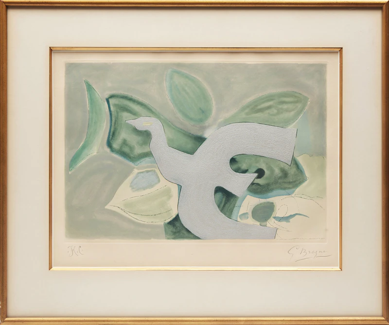 Georges Braque, L'ordre des oiseaux (V.182), colour etching and aquatint, 1962 - view 2