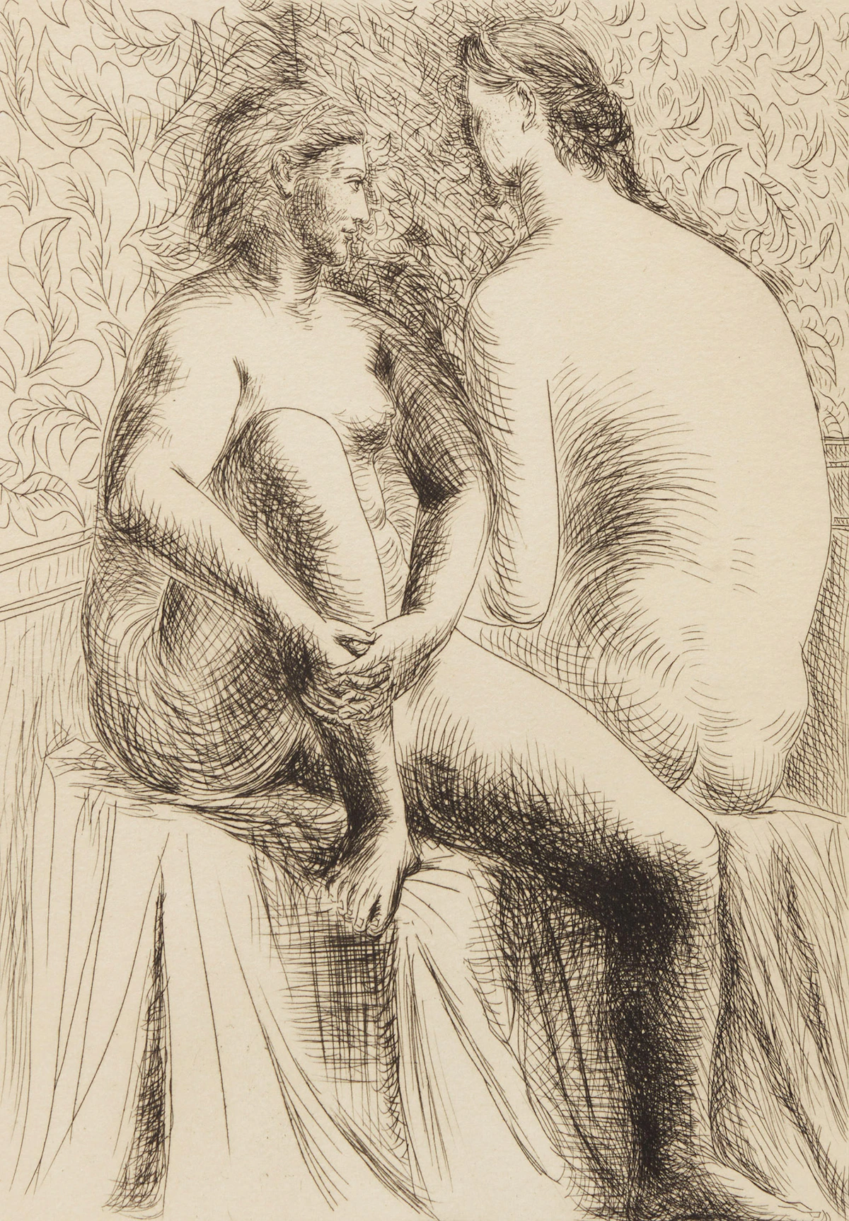 Pablo Picasso, Deux femmes nues II (Bloch 132, Baer 199), etching on wove paper, 1930