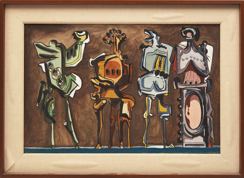 Eugenio Fernández Granell, El Mensajero Inesperado (The Unexpected Messenger), oil on canvas, 1977 - view 2