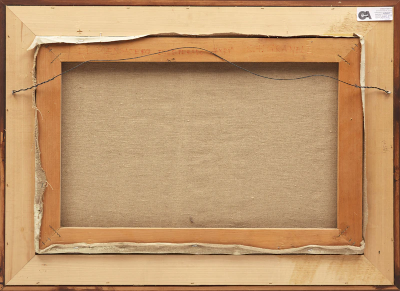 Eugenio Fernández Granell, El Mensajero Inesperado (The Unexpected Messenger), oil on canvas, 1977 - view 3