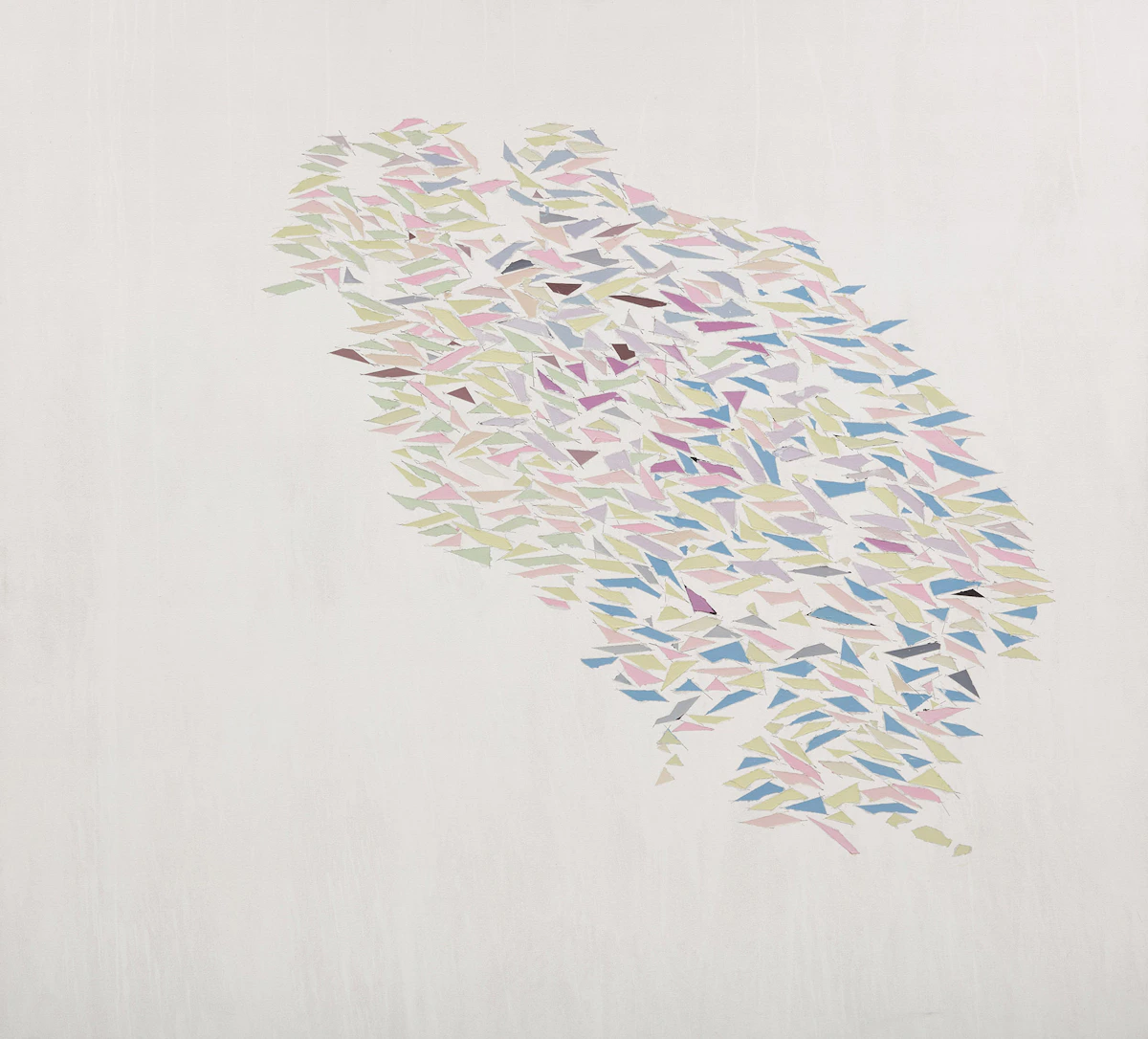 Robert Goodnough, Multi-Color on Light Gray, acrylic on canvas, 1974