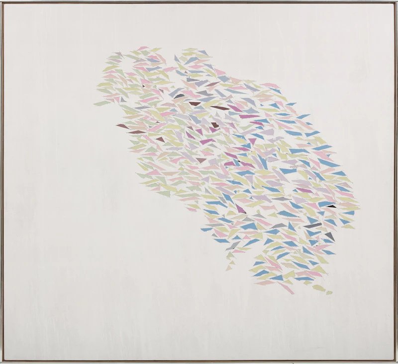 Robert Goodnough, Multi-Color on Light Gray, acrylic on canvas, 1974 - view 2