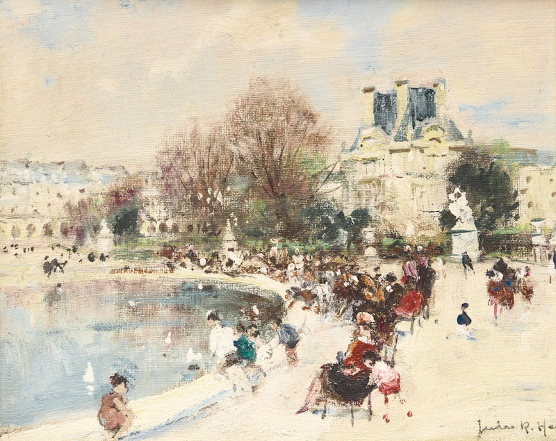 Bassin des Tuileries by Jules René Hervé