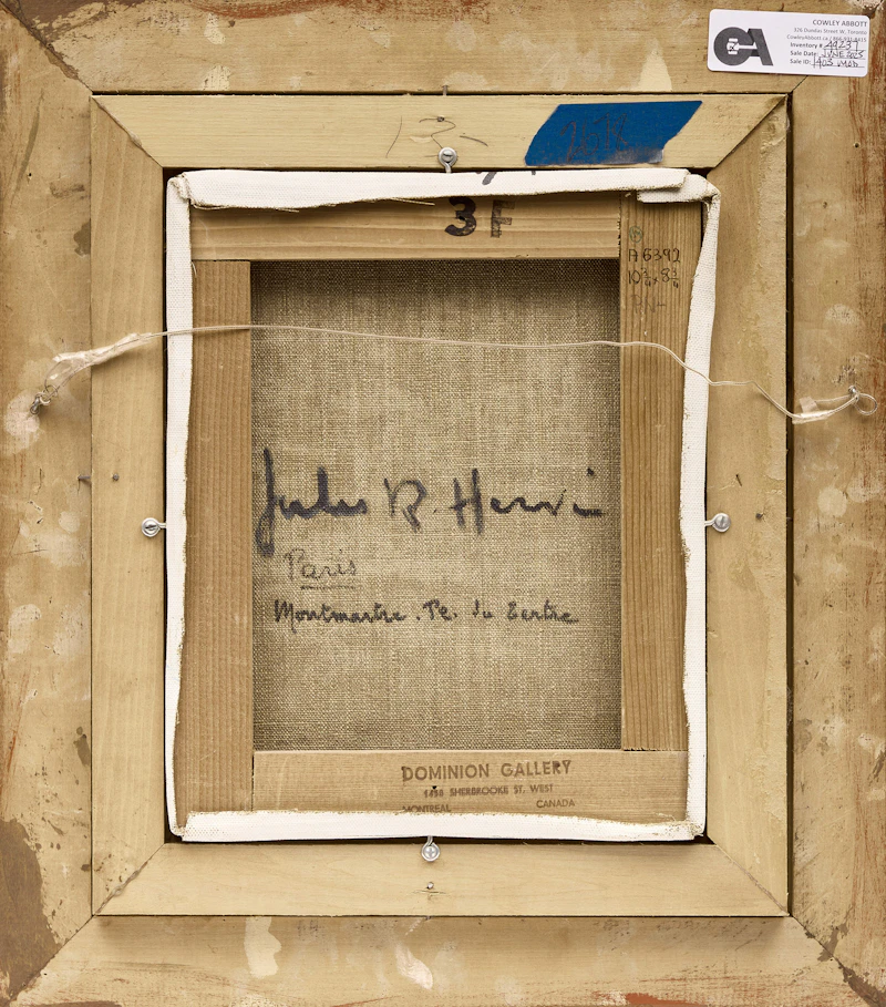 Jules René Hervé, Montmartre Place du Tertre, oil on canvas - view 3