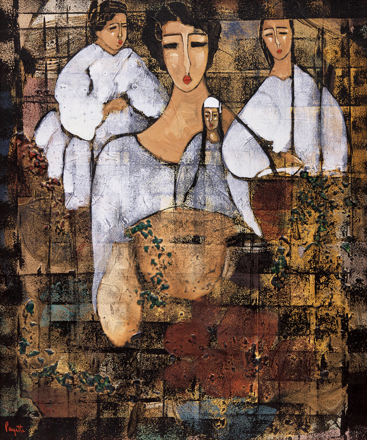 Nicole Payette, Mythe et mythologie , oil on canvas, circa 1977
