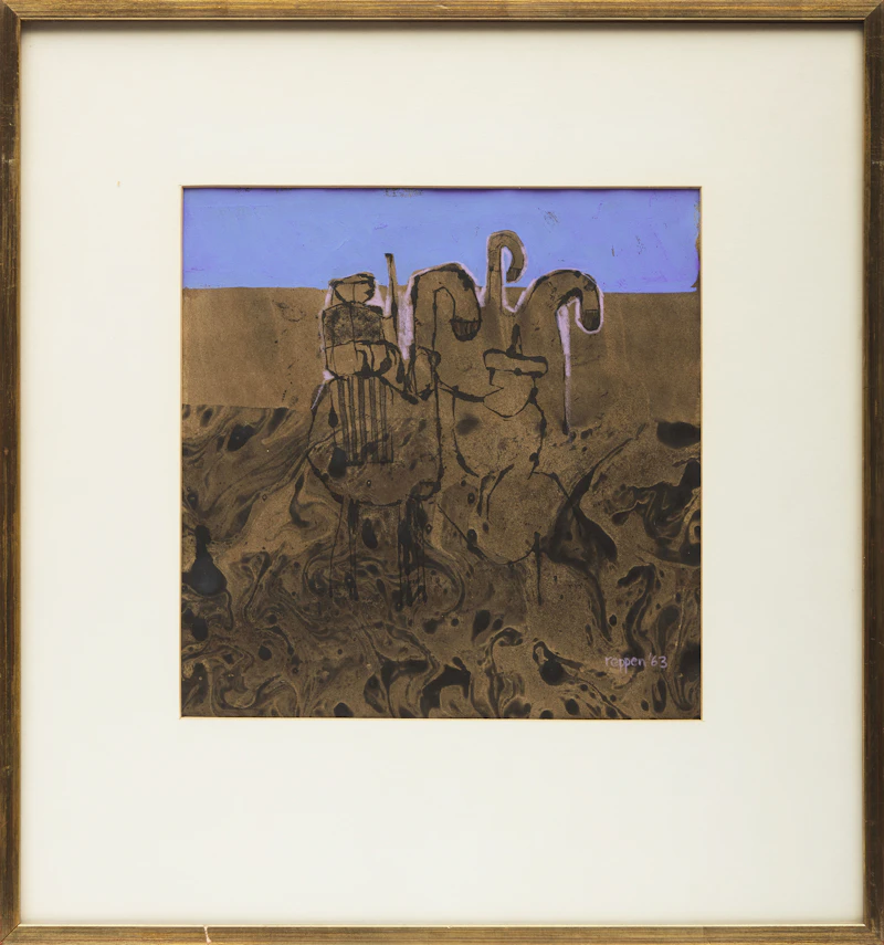 Jack Reppen, Desert Scene, gouache on paper, 1963 - view 2
