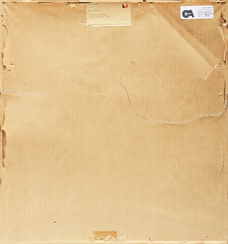 Jack Reppen, Desert Scene, gouache on paper, 1963 - view 3