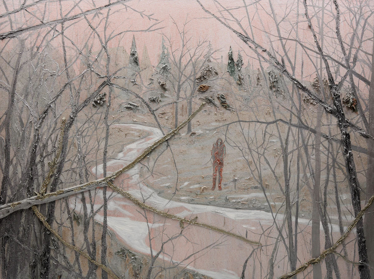 Kim Dorland, Untitled, oil on canvas laid on board, 2012