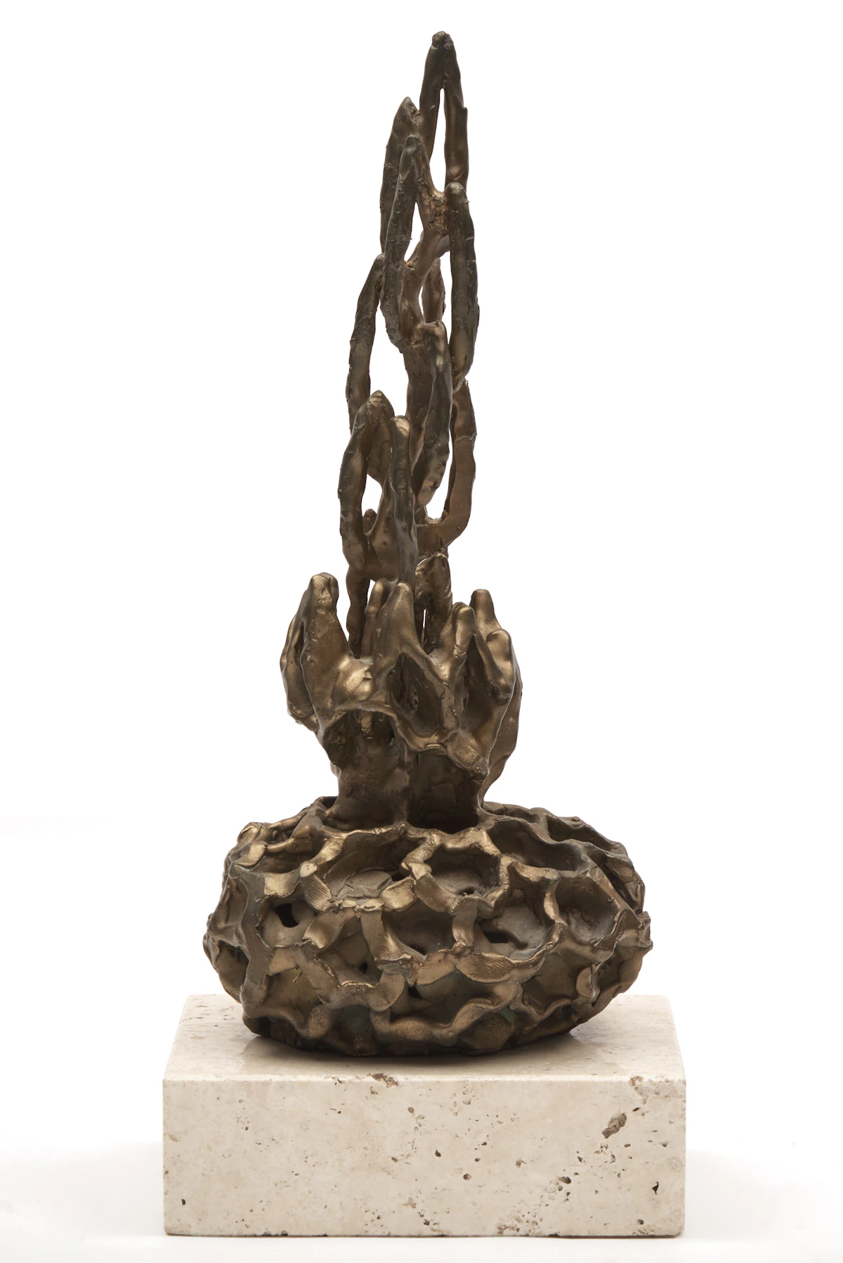 Tony Stapells, Germination, bronze on stone base, 1967