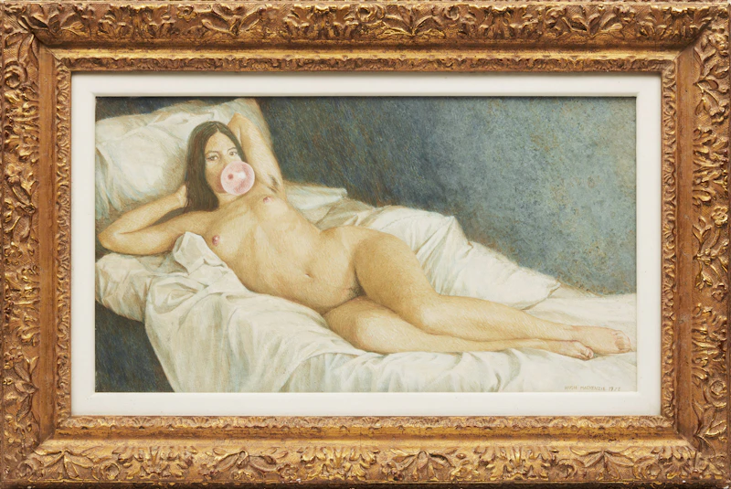 Hugh Seaforth Mackenzie, Untitled (Blowing Bubblegum), 1978, oil on board - view 2