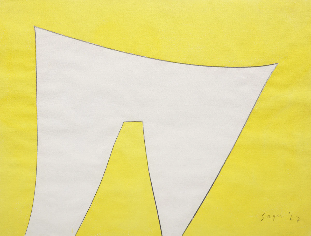 Peter  Winchell Sager, Untitled, gouache on paper, 1967