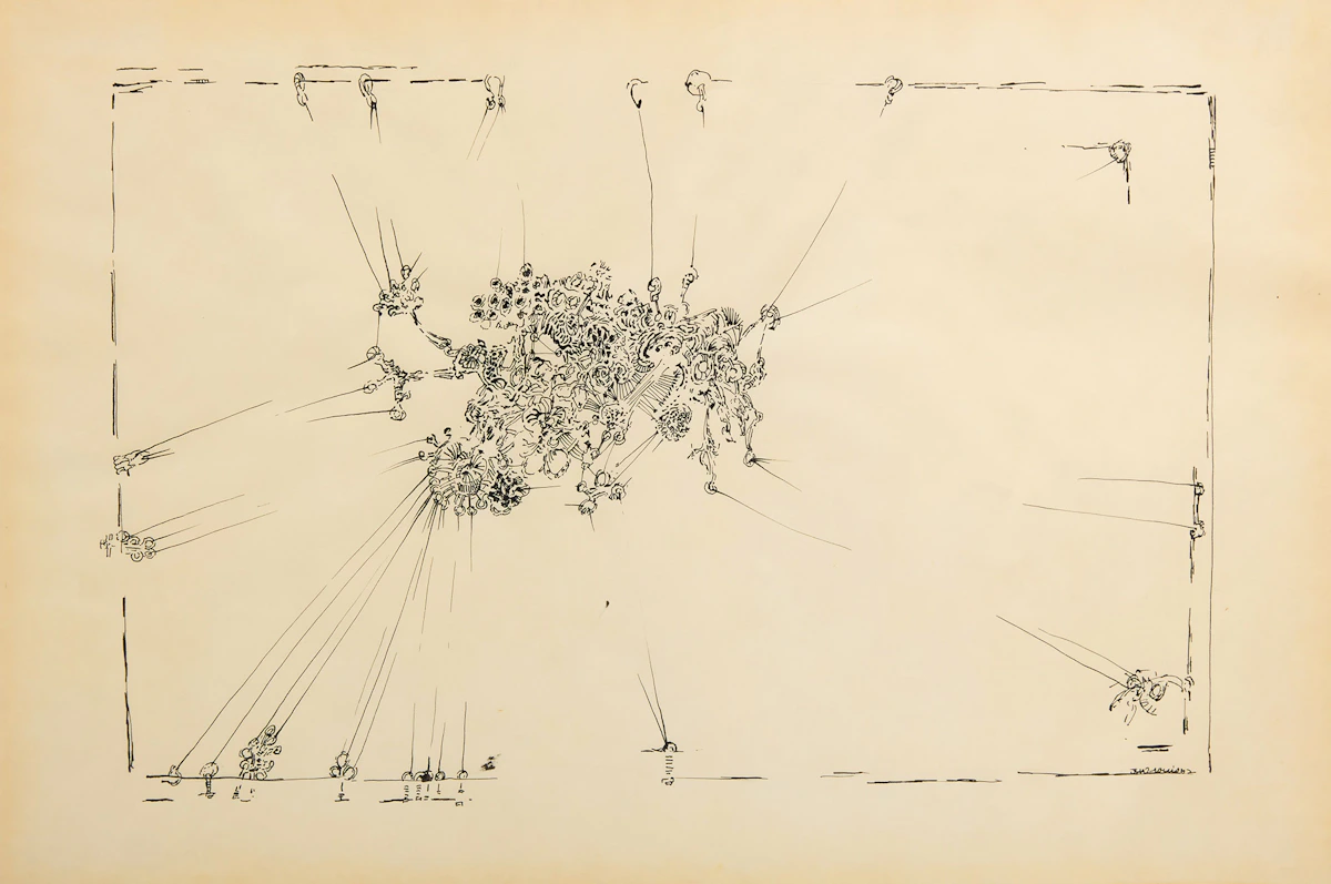 Don Jean-Louis, Untitled, ink on paper, 1962