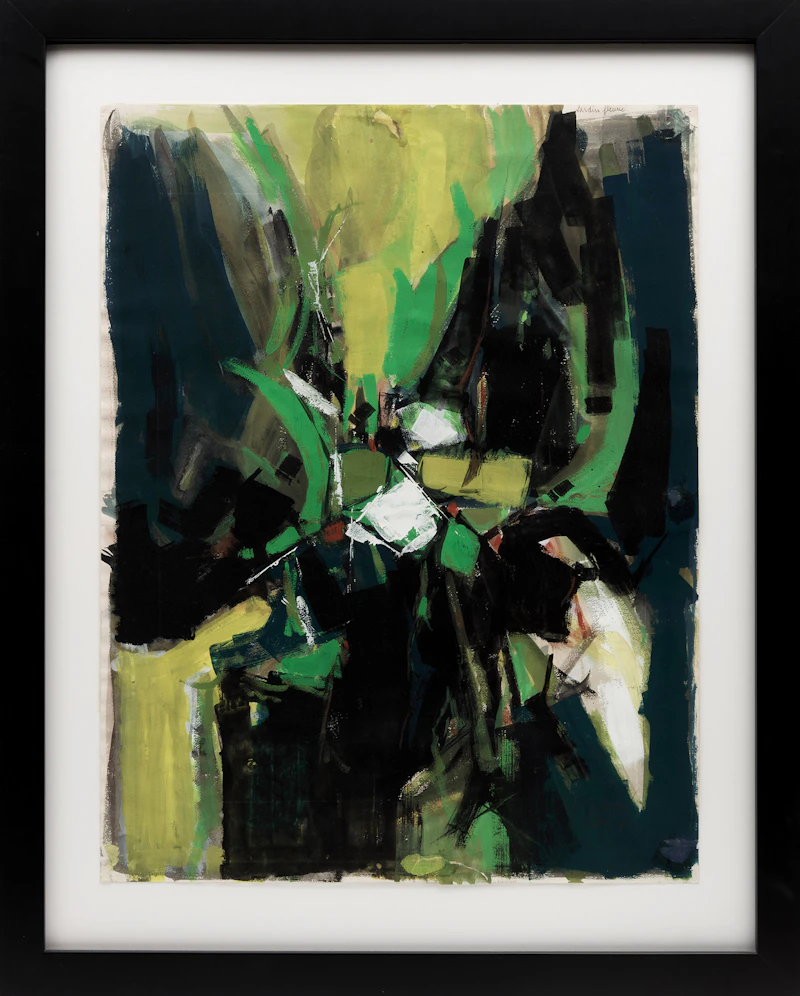 Pierre Gendron, Jardin fleurie [sic], gouache on paper, 1961 - view 2