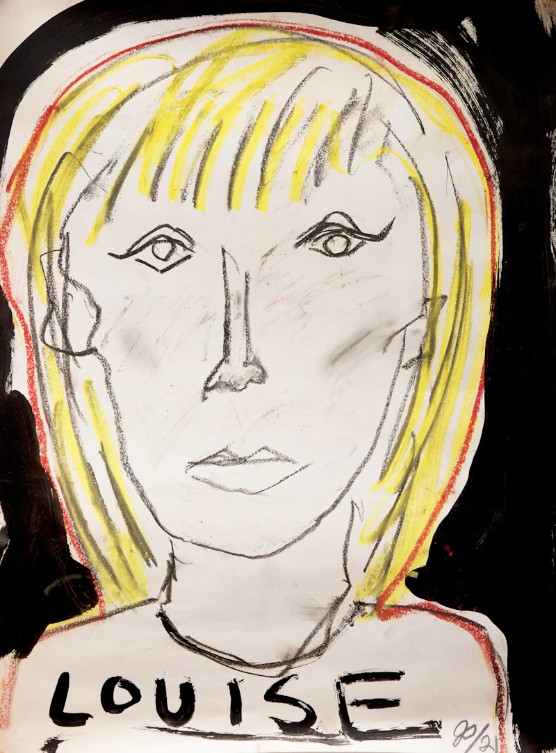 John Scott, Floating Bunny; Louise; Untitled (Bunny); Spiral Eye; Untitled (Face with Bunny Ears), five mixed media works - view 3