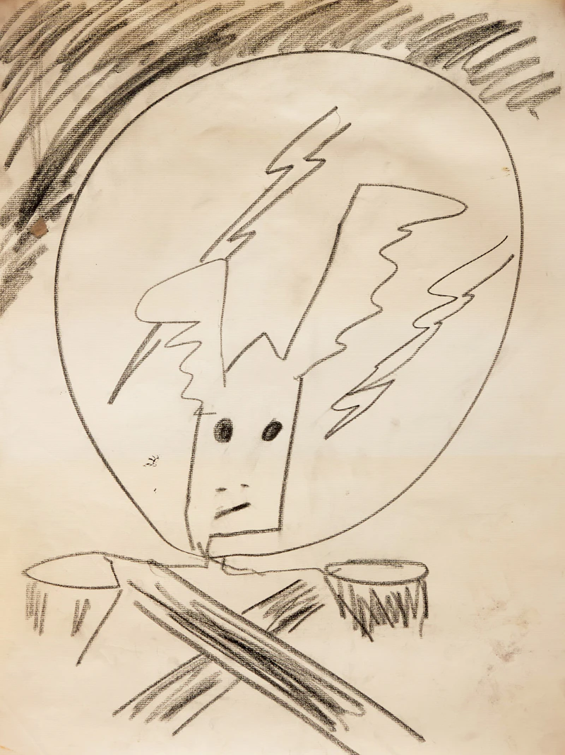 John Scott, Floating Bunny; Louise; Untitled (Bunny); Spiral Eye; Untitled (Face with Bunny Ears), five mixed media works - view 5