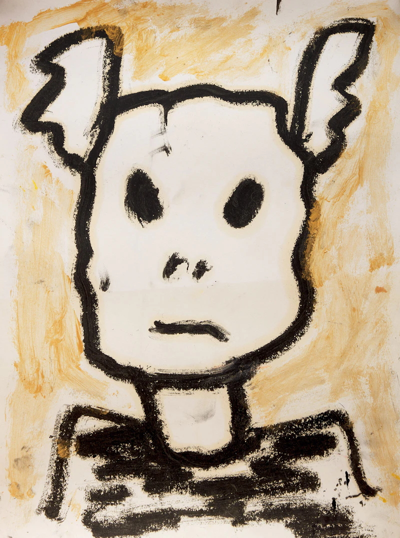 John Scott, Floating Bunny; Louise; Untitled (Bunny); Spiral Eye; Untitled (Face with Bunny Ears), five mixed media works - view 9