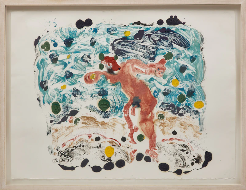 Joyce Wieland, Untitled (Red Figure), circa 1984, mixed media on paper - view 2