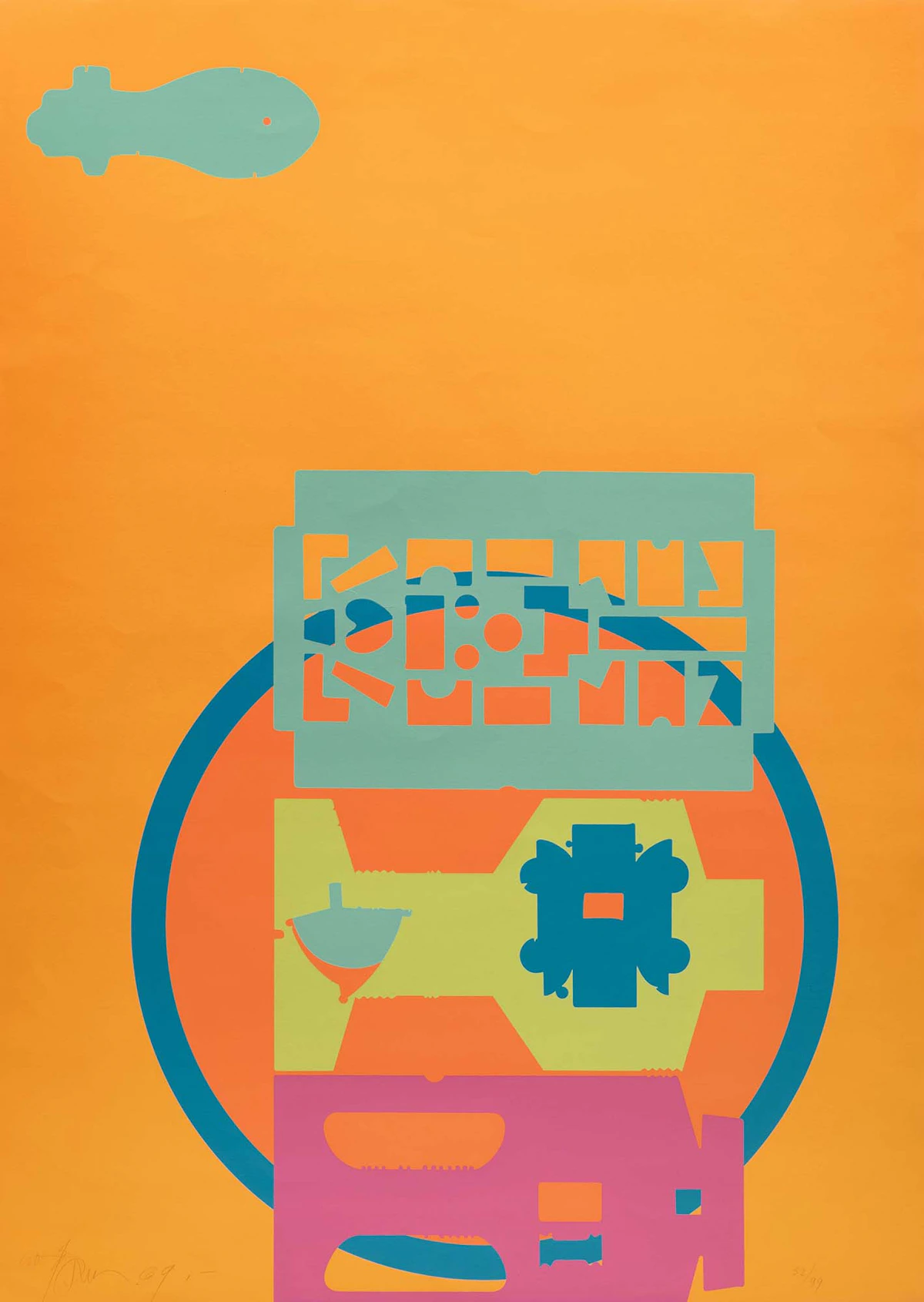 Harold Barling Town, Untitled, colour screenprint