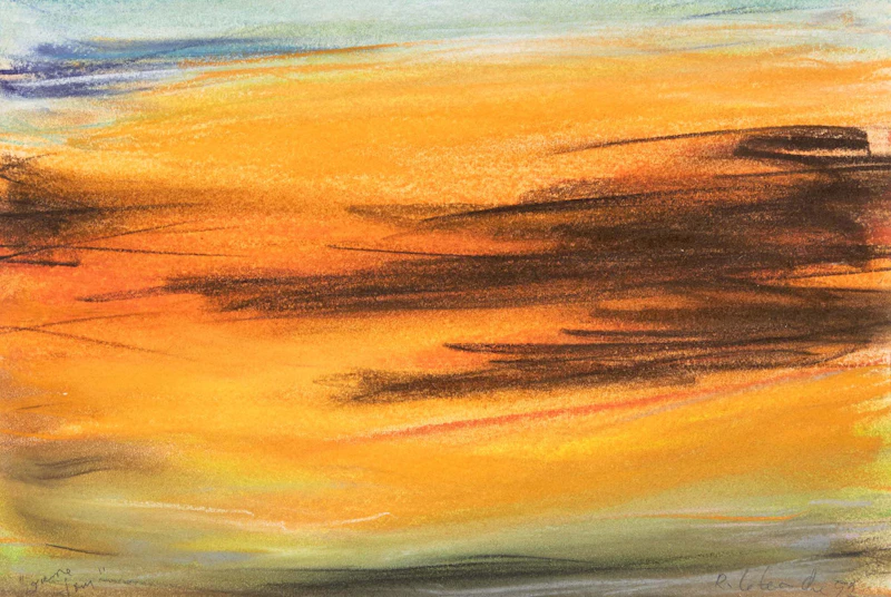 Rita Letendre, L’Orage après l’Orage, 1992, seven pastel and coloured pencil works on paper