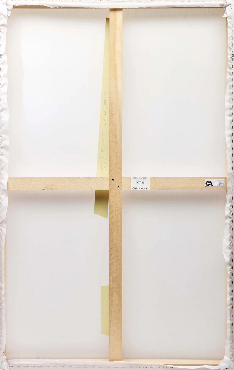 Chris Kline, Untitled (Tape) 5, 2010, acrylic on poplin - view 2