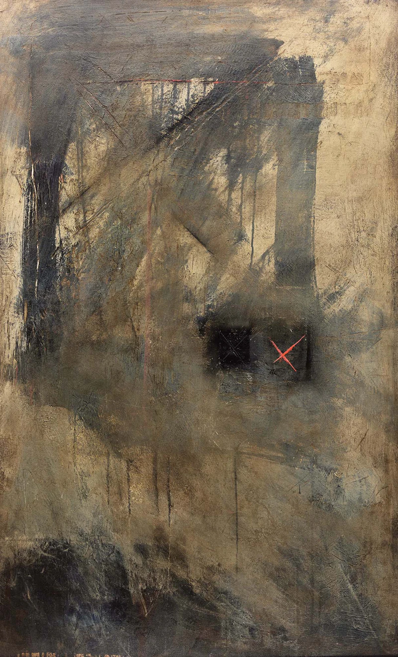 Drew Harris, Exchange #29, 1997, mixed media on canvas