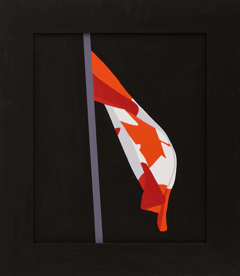 Charles Pachter, Canadian Flag, acrylic on canvas, 2025 - view 2