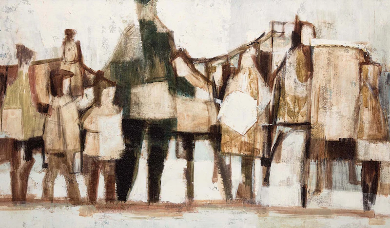 Hilton MacDonald Hassell, Crossing Guard, acrylic on board