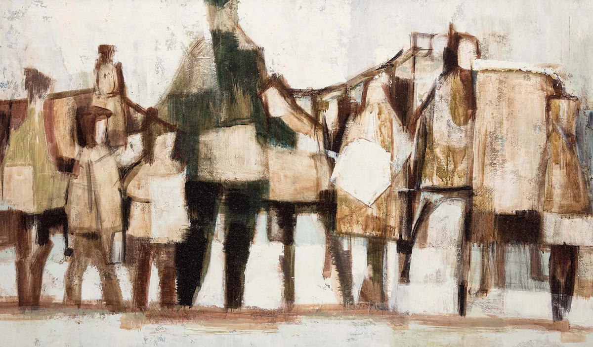 Hilton MacDonald Hassell, Crossing Guard, acrylic on board