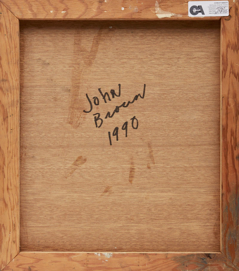 John Brown, Untitled (Abstracted Head), oil on board, 1990 - view 2