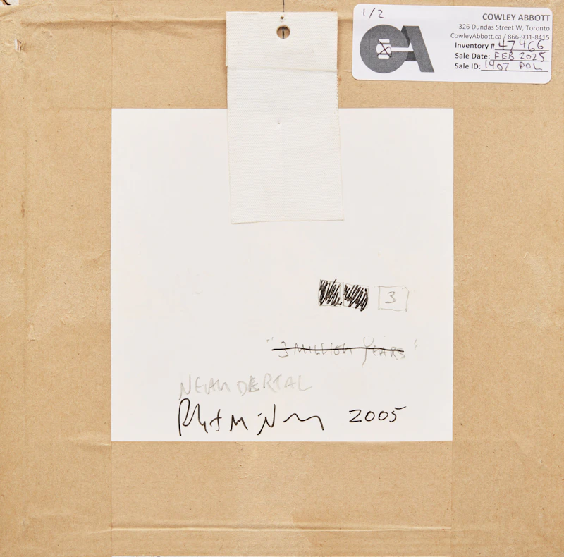Robert McNealy, Neandertal; Habilis (from the Skullduggery series), two mixed media works on paper, 2005 - view 3