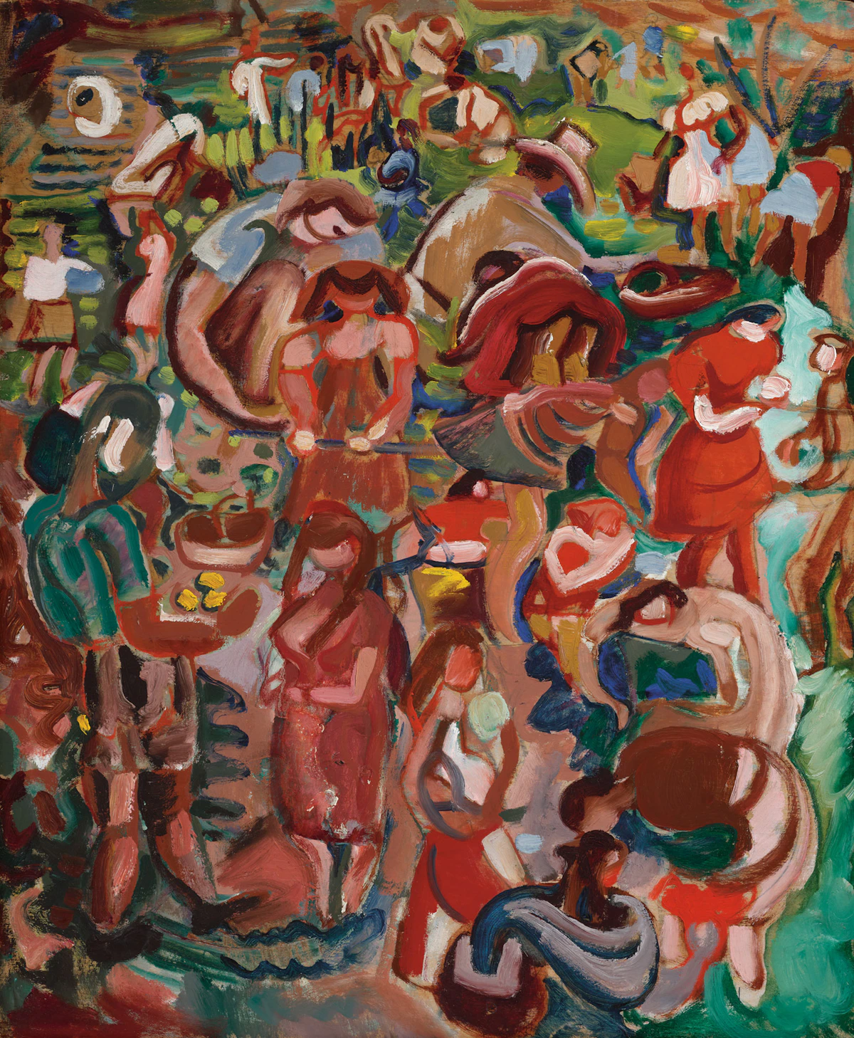 Pegi Nicol MacLeod, School Garden, circa 1933, oil on board