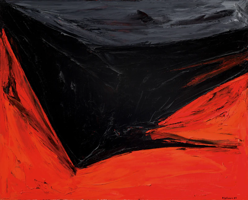Rita Letendre, Sans titre, oil on canvas