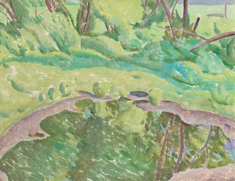 Lionel LeMoine FitzGerald, Pool, Snowflake, circa 1928, oil on canvas
