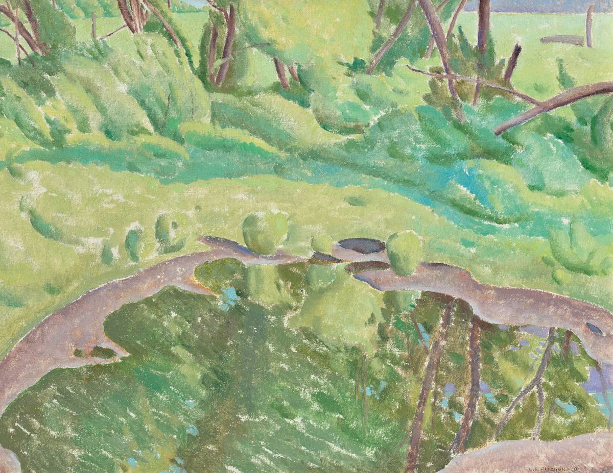 Lionel LeMoine FitzGerald, Pool, Snowflake, circa 1928, oil on canvas