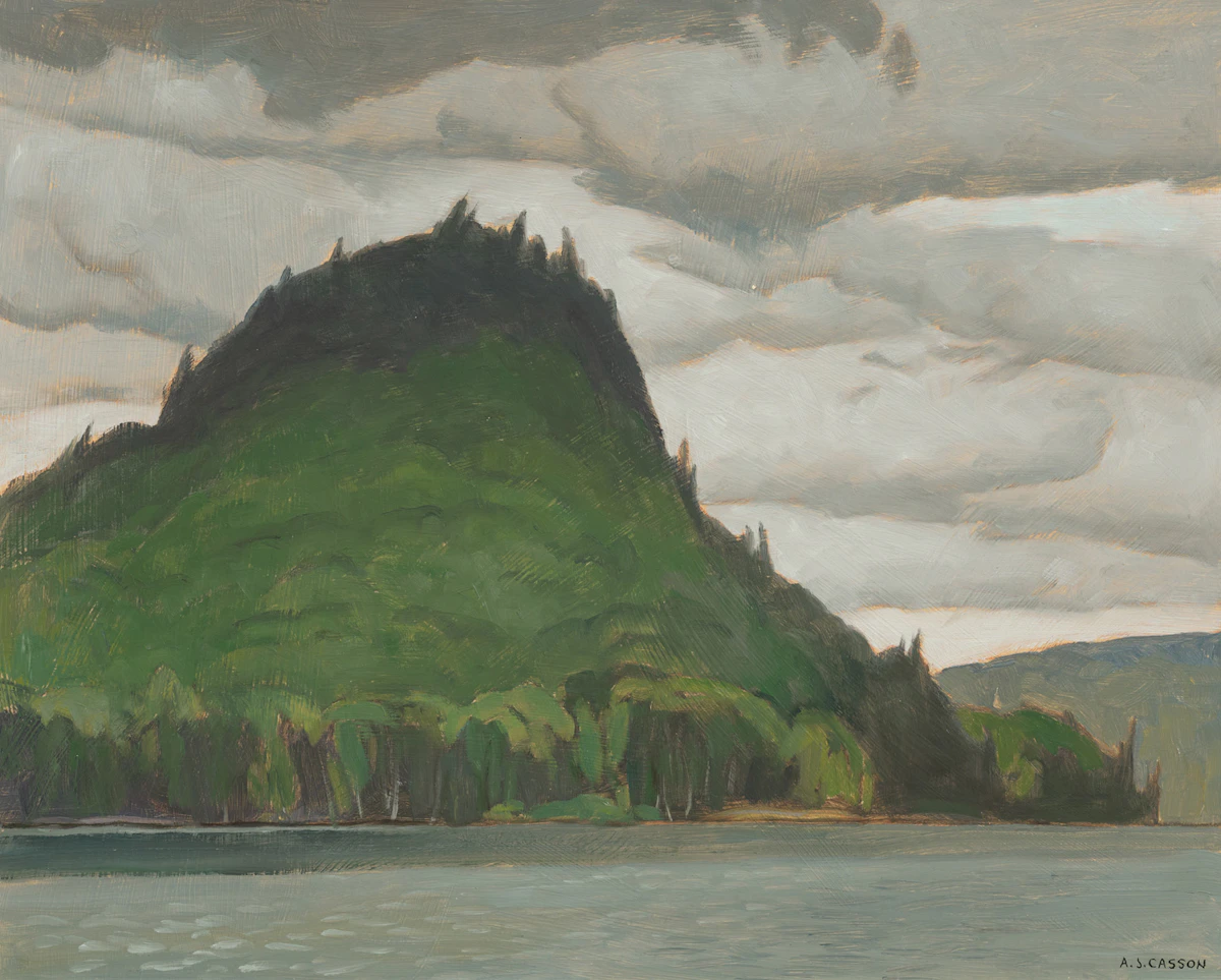 Alfred Joseph Casson, The Camel's Hump, Lake of Bays, 1981, oil on board
